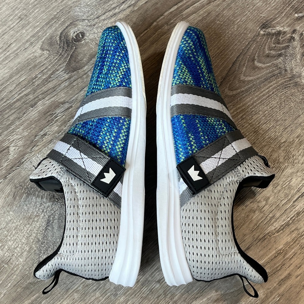 Brunswick Versa Womens Bowling Shoes Blue Grey Green Mesh Size 7.5 58402201075